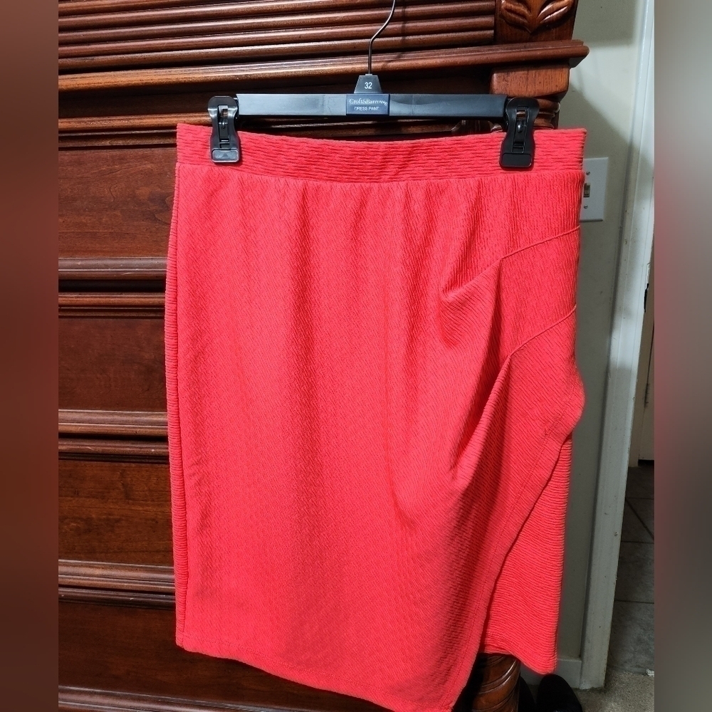 Red pencil skirt